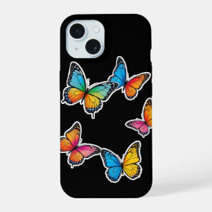 Colourful Butterfly Illustration iPhone 15 Case