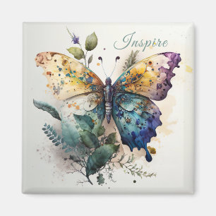 Colourful Butterfly Inspire Words Magnet
