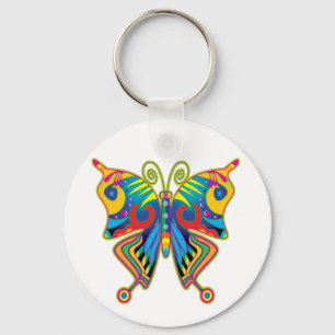 Colourful butterfly key ring