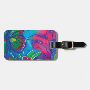 Colourful Butterfly Luggage Tag