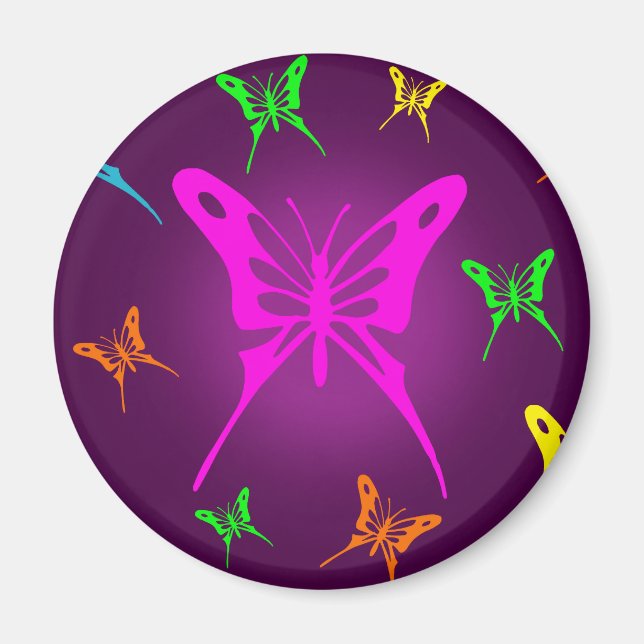 Colourful Butterfly Magnet (Front)