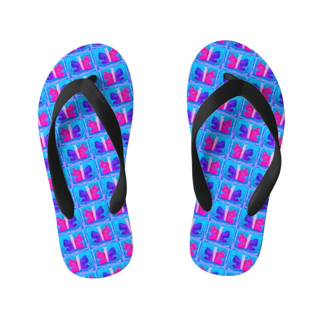 Colourful Butterfly | Miami Filter | Basic | Kid's Jandals (Footbed)