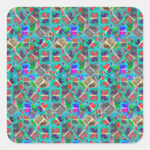 Colourful Butterfly Multi Challenge Square Sticker