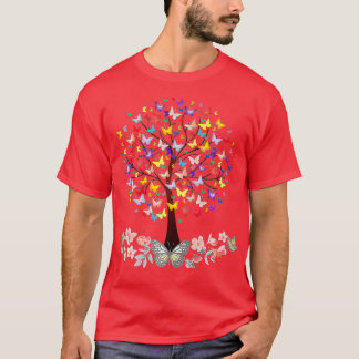 Colourful butterfly Nature Lover butterfly tree be T-Shirt