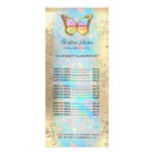 colourful butterfly on faux gold foil rack card