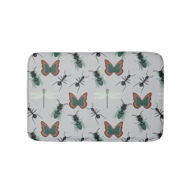 Colourful Butterfly Pattern Bath Mat (Front)