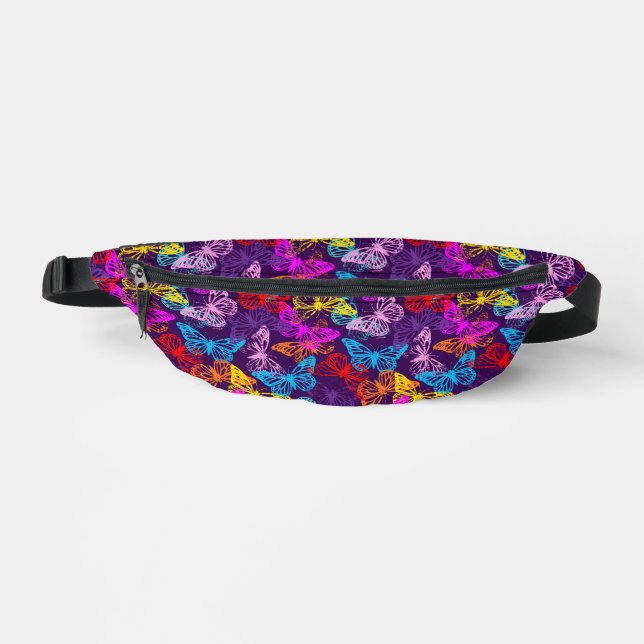 Colourful Butterfly Pattern Bum Bags (Front)
