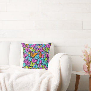 Colourful Butterfly Pattern Cushion