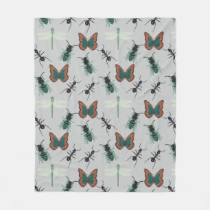 Colourful Butterfly Pattern Fleece Blanket