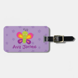 Colourful Butterfly Personalised Luggage Tag