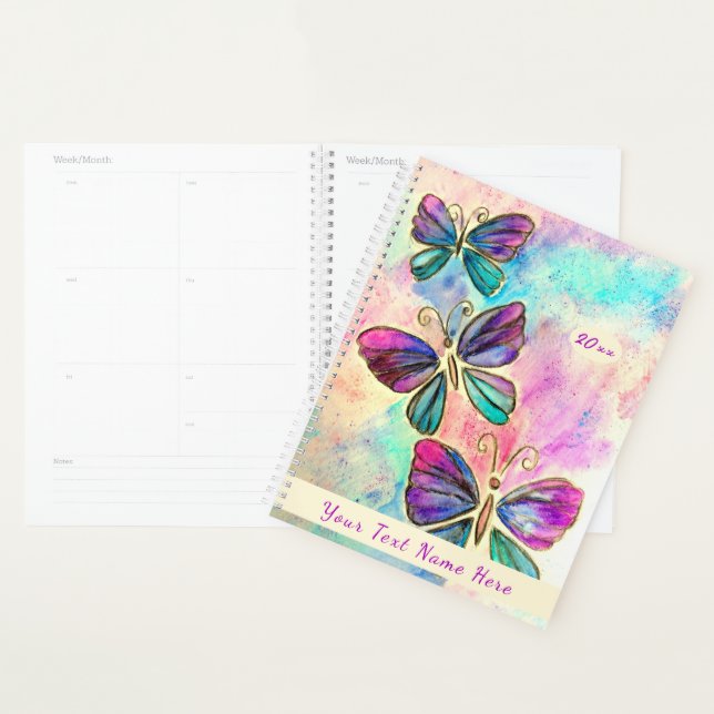 Colourful Butterfly Planner - Custom Text - Year (Display)