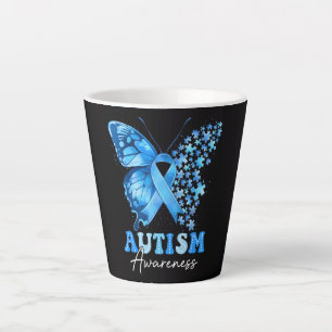 Colourful Butterfly Puzzle Latte Mug