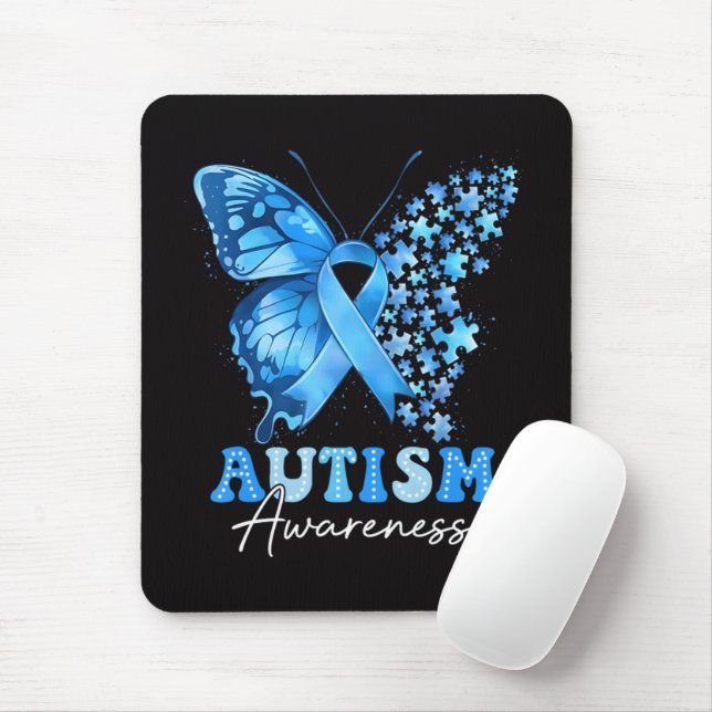 Colourful Butterfly Puzzle Mouse Pad (With Mouse)