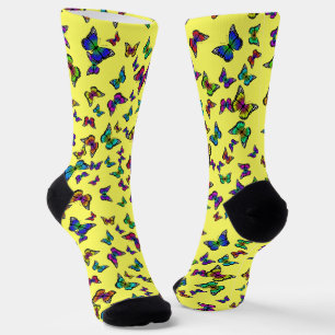 Colourful Butterfly Socks