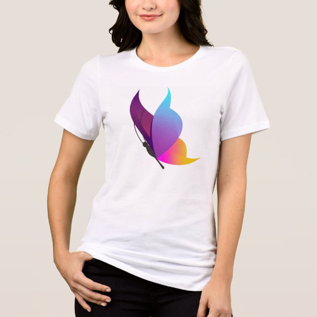 "Colourful Butterfly" Tee (Front)