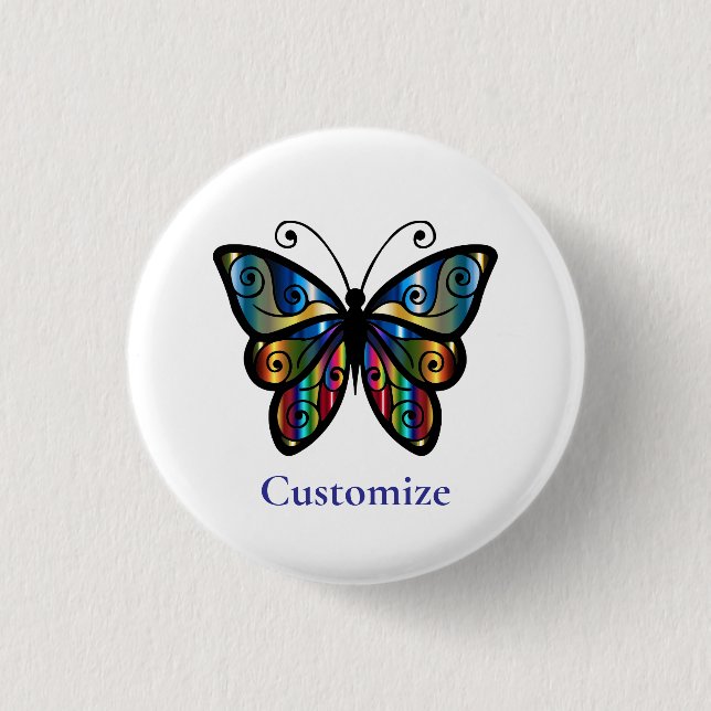 Colourful Butterfly Thunder_Cove 3 Cm Round Badge (Front)