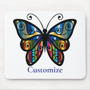 Colourful Butterfly Thunder_Cove Mouse Pad