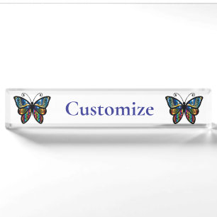 Colourful Butterfly Thunder_Cove Nameplate