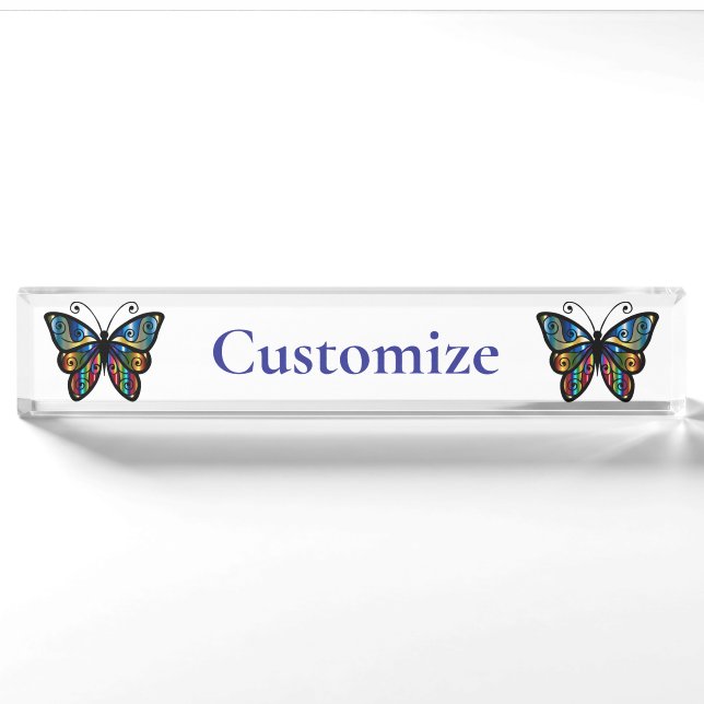 Colourful Butterfly Thunder_Cove Nameplate (Front)
