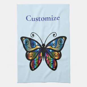 Colourful Butterfly Thunder_Cove Tea Towel