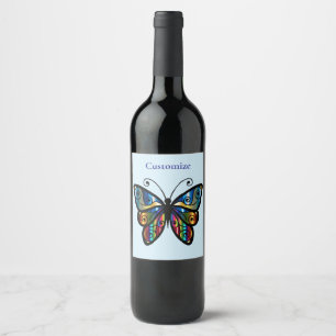 Colourful Butterfly Thunder_Cove Wine Label