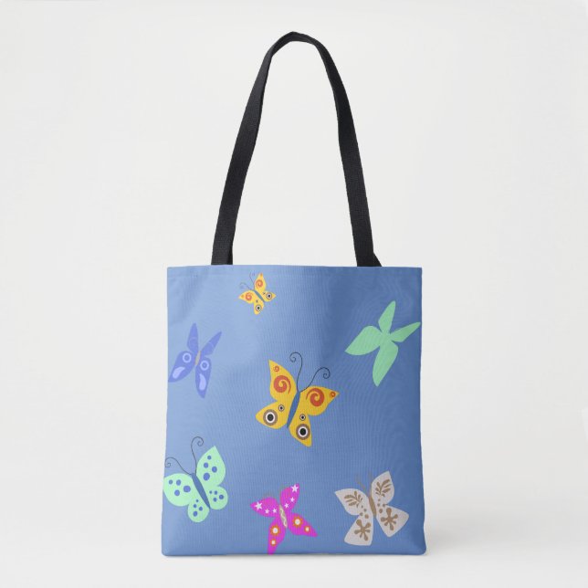 Colourful Butterfly  Tote Bag (Front)
