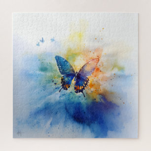 Colourful Butterfly Watercolor Jigsaw Puzzle