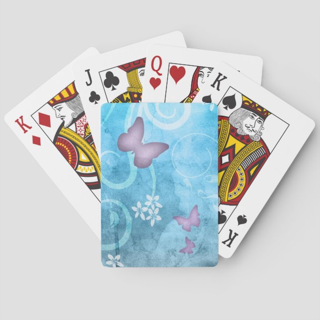 Colourful Butterfly Watercolor Painting Playing Cards (Back)