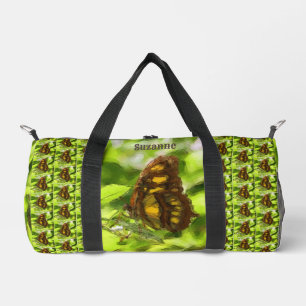 Colourful Butterfly Watercolor Sketch Personalised Duffle Bag
