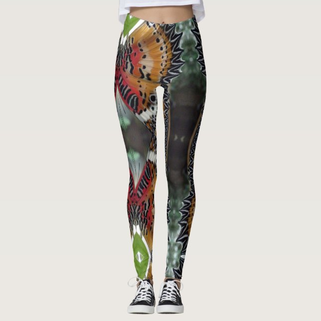 Colourful Butterfly Wing Pattern Legging (Front)