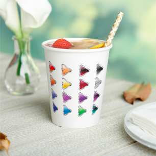 Colourful Button Icons Paper Cups