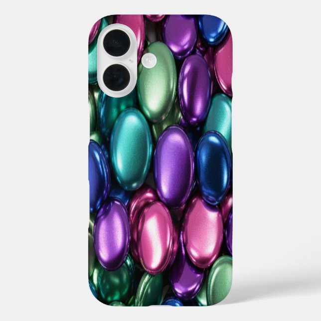Colourful Buttons 1 - iPhone 16 Cases (Back)