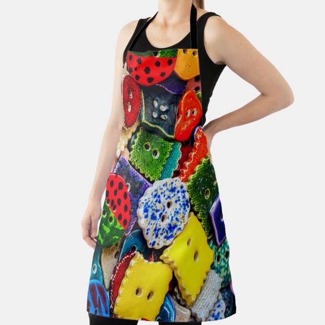 Colourful Buttons Apron (Insitu)
