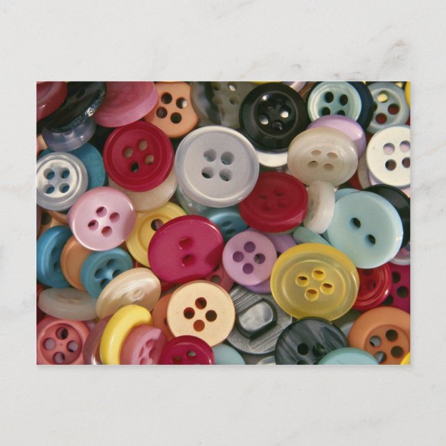 Colourful Buttons Postcard (Front)