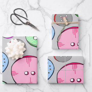 Colourful Buttons  Wrapping Paper Sheet