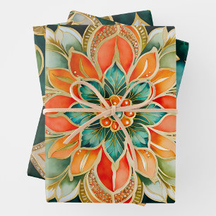 Colourful Byzantine Art Wrapping Paper Sheets