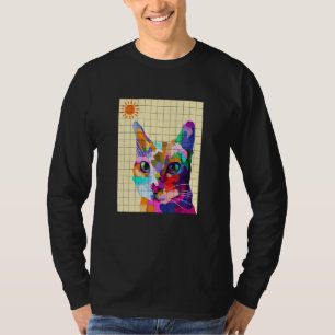 Colourful Ca Colourful Cat Pop Art Style T-Shirt