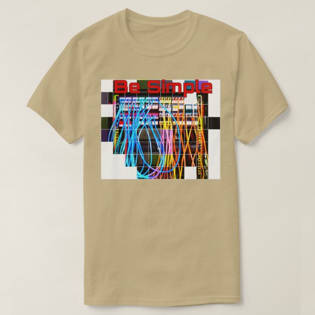 Colourful Cable Art Print T-Shirt (Design Front)