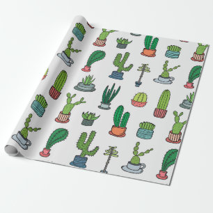 Colourful Cacti Collection Wrapping Paper