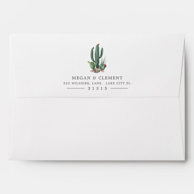 Colourful Cacti | Desert Theme | Envelope (Back (Top Flap))
