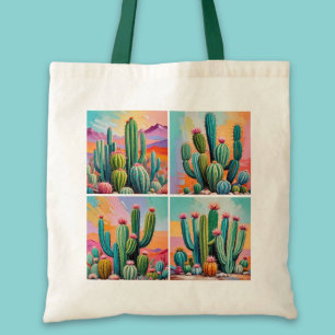 Colourful Cacti Tote Bag