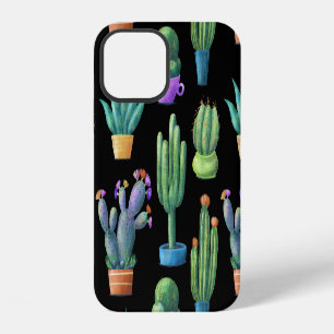 Colourful Cacti: Whimsical Seamless Design. iPhone 12 Case