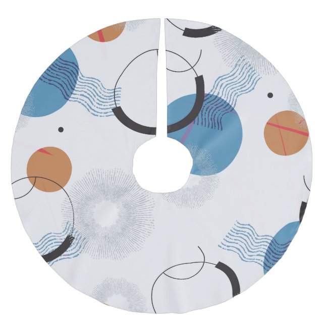 Colourful Cactus: Cute Seamless Pattern Brushed Polyester Tree Skirt (Front)