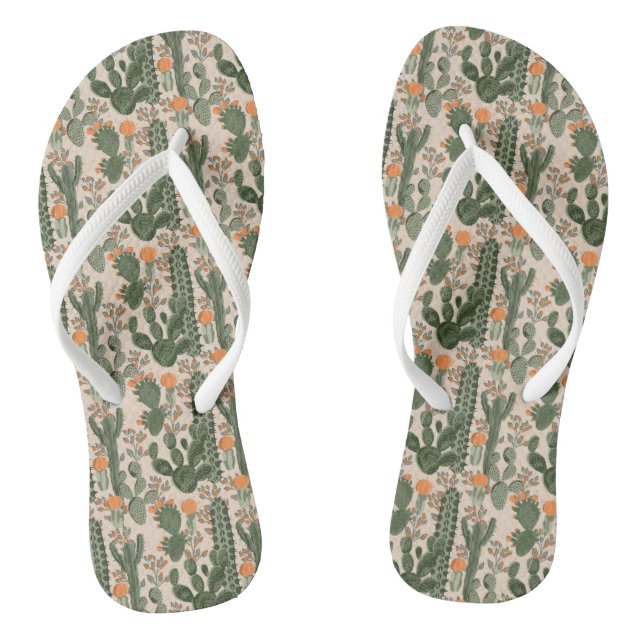 Colourful Cactus Pattern Jandals (Footbed)