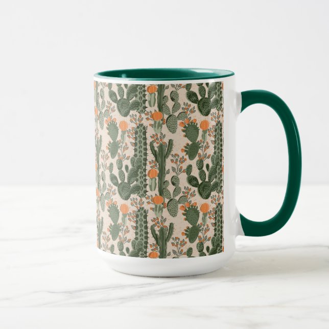 Colourful Cactus Pattern Mug (Right)