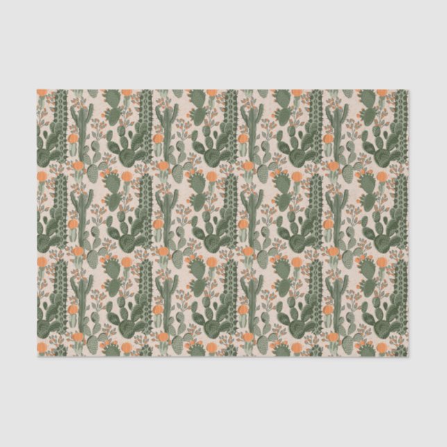 Colourful Cactus Pattern Tissue Paper (Front)