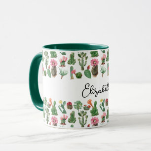 Colourful Cactus & Succulents Flowers  Mug