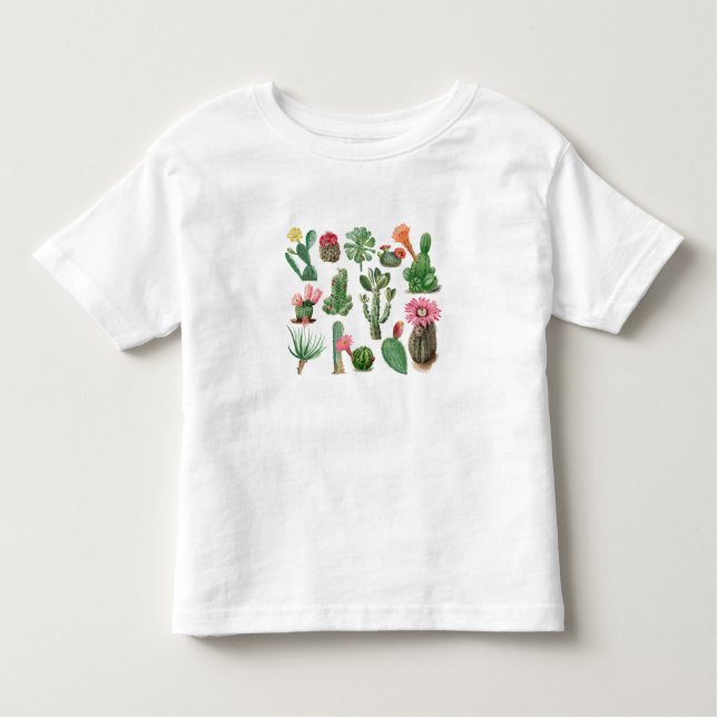 Colourful Cactus & Succulents Flowers  Toddler T-Shirt (Front)