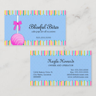 Colourful Cake Pops Business Card