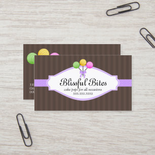 Colourful Cake Pops Business Card